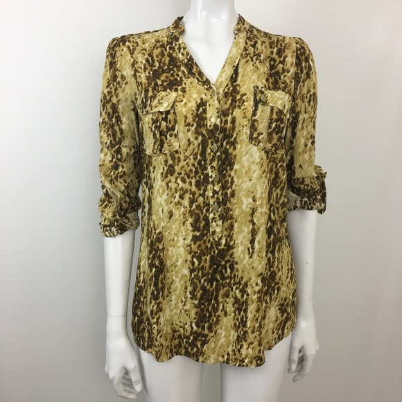 Bandolino Rayon Animal Print Blouse Top Small - Picture 1 of 5